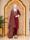 Maroon Heritage Embroidered Suit Set