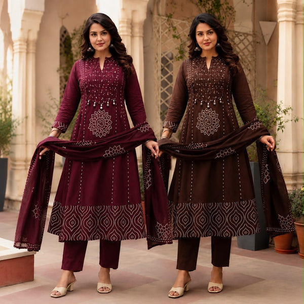 Heritage Twin Embroidered Suit Set