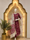 Wine Blossom Printed Suit Set