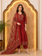 Printed Anarkali Suit Set With Statement Duppta